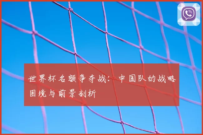 世界杯名额争夺战:中国队的战略困境与前景剖析
