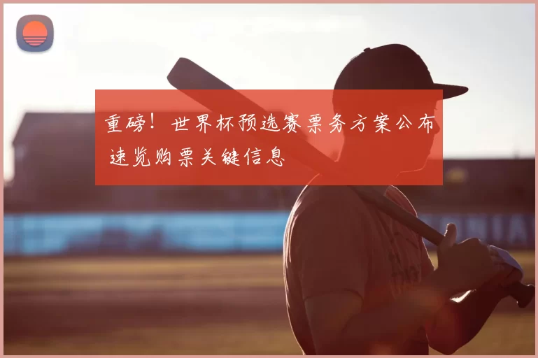 重磅!世界杯预选赛票务方案公布 速览购票关键信息